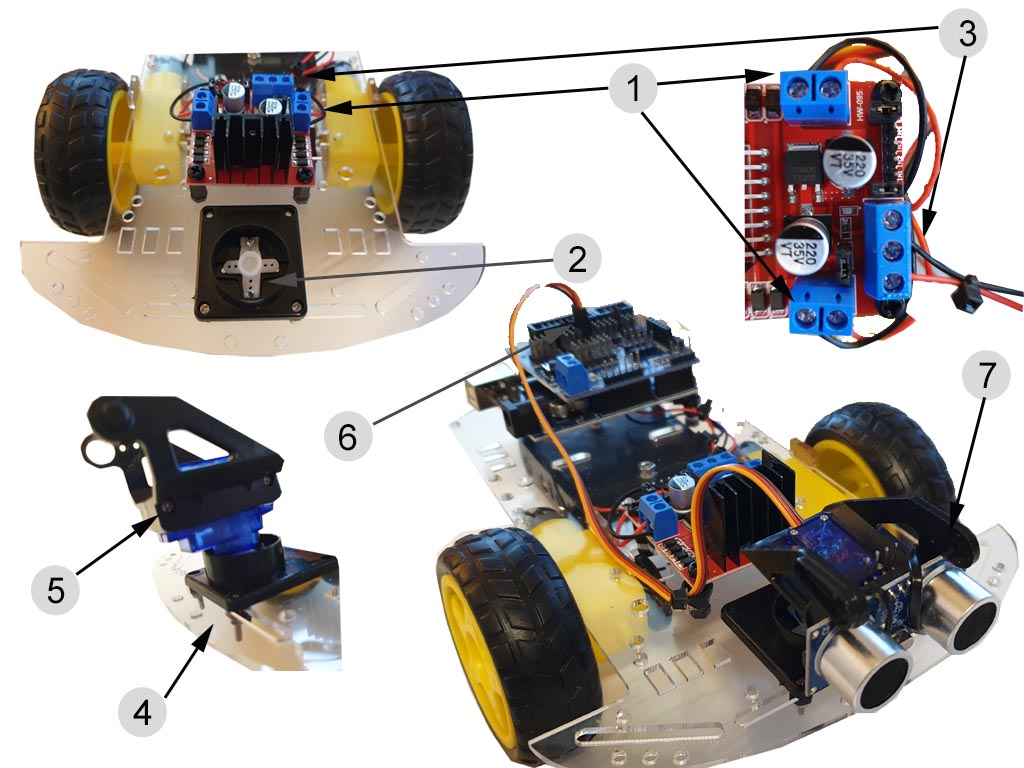 Montage des Servomotors und ausführen der Anschlüsse